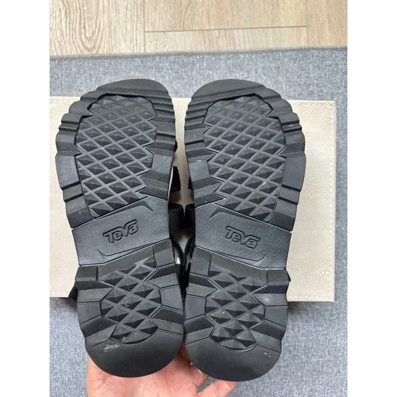 TEVA Women's Zamora Black Flatform Platform Foam Sandals US 8 Comfortable - Picture 5 of 8